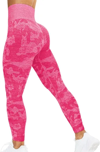 Vista 91 de HIGORUN - Leggings sin costuras para mujer, moldeadores, con diseño gráfico de sonrisas, de cintura alta, para el gimnasio, yoga o hacer ejercicio