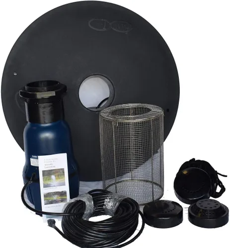 Vista 5 de FT 14000 - Kit completo de fuente de estanque flotante y aireador con bomba de 14,000 GPH, cable de alimentación de 100 pies, 3 estilos