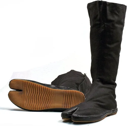 Vista 3 de Ace Martial Arts Supply Botas Ninja Tabi, Negro Jikatabi (Outdoor Tabi)