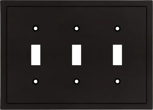 Vista 87 de Henne Bery Placa decorativa de pared con borde moderno, tapa de tomacorriente para cubrir enchufe, aleación de zinc maciza duradera