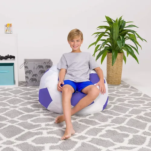 Vista 5 de Posh Beanbags - Puf grande y cómodo: sillones tipo puf grandes con funda extraíble para niños, adolescentes y adultos, muebles de tela de poliéster