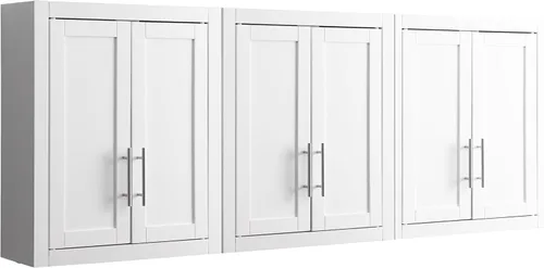 Vista 18 de Crosley Furniture Savannah Armario de almacenamiento para baño montado en la pared con estantes para medicinas, Gris