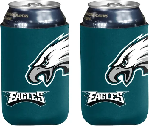 Vista 31 de Soporte aislante para latas y botellas de fútbol americano enfriador de bebidas Huggie (Nueva Orleans (Saints) - Negro) Nueva Orleans (Santos)