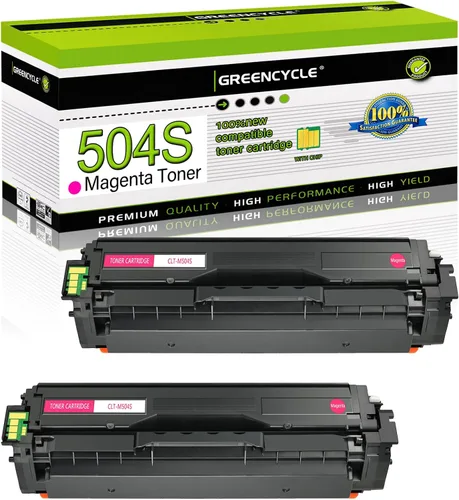 Vista 12 de GREENCYCLE 504S CLT-504S - Juego de 4 cartuchos de tóner K/C/M/Y compatibles con Samsung CLT-504S CLT504S CLT-K504S para Xpress C1860FW C1810W Cian