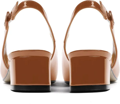 Vista 4 de WAYDERNS Zapatos de tacón bajo grueso con puntera puntiaguda para mujer, 1.5 pulgadas