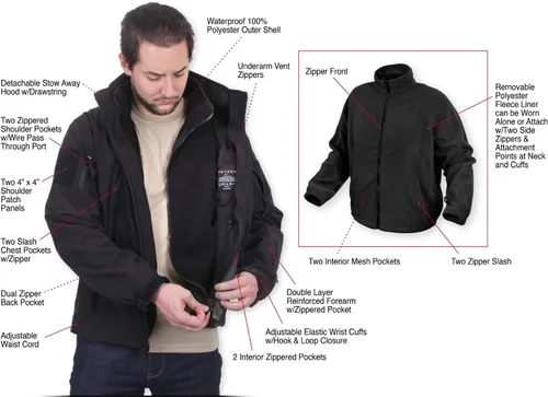 Vista 8 de Rothco Chaqueta 3 en 1 Spec Ops Soft Shell
