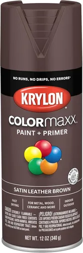 Vista 79 de Krylon K05554007 COLORmaxx Pintura en aerosol y base para uso en interiores y exteriores, color almendra satinada, 12 onzas (paquete de 1)
