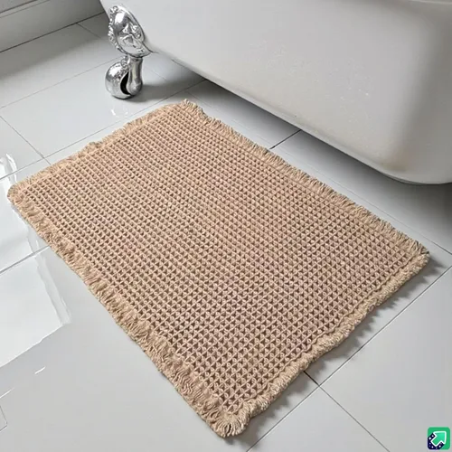 Vista 14 de Tapete de Baño Waffle Mejorado – Ultra Suave, Súper Absorbente y Alfombra Antideslizante con Borlas, Lavable a Máquina, Respaldo de Goma para Baño