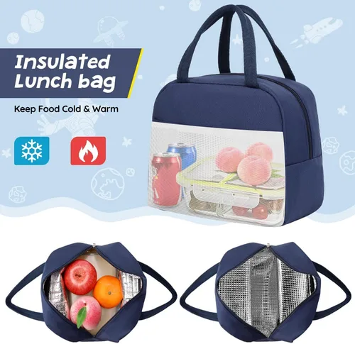 Vista 5 de Mochila para niños - Mochila para niños con bolsa de almuerzo - Juego de bolsa de libros para niños, niñas, adolescentes, escuela primaria