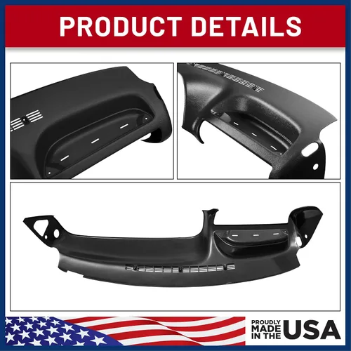 Vista 5 de DashSkin Cubierta para salpicadero compatible con SUV y camionetas GM 95-96 en color negro, tapa de plástico moldeado duro para salpicadero