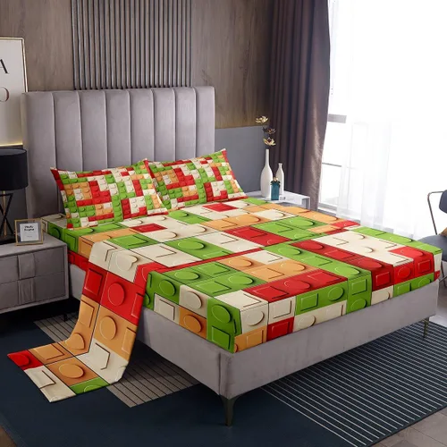 Vista 17 de Feelyou Juego de sábanas para niños con diseño de aguacate, ropa de cama bonita con frutas para niños y niñas, 1 sábana encimera y 1 sábana bajera