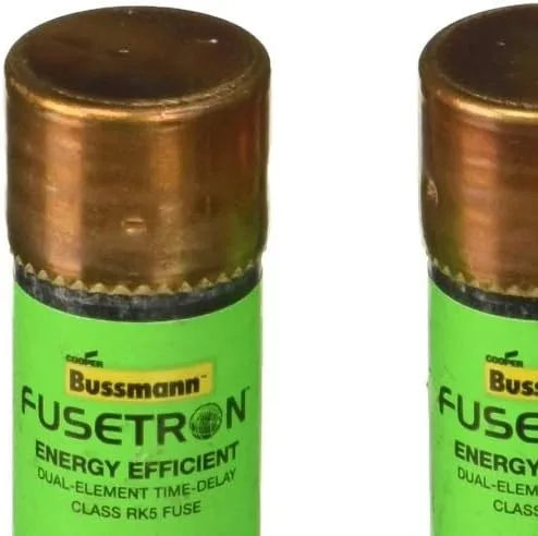 Vista 2 de Bussmann BPFRN-R-50 Fusetron de 50 amperios de doble elemento de retardo de corriente limitante de corriente de limitación de corriente RK5, 250V