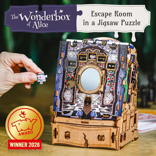 Vista 2 de iDventure Cluepuzzle Puzzle Adventure Alicia in Wonderland Rompecabezas secuenciales caja de rompecabezas para adultos y mayores de 10 años Caja