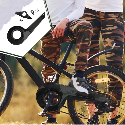 Vista 8 de Protector de cadena de bicicleta, protector de plato de piñones, protección de bielas de rueda de bicicleta, accesorios de ciclismo para bicicleta