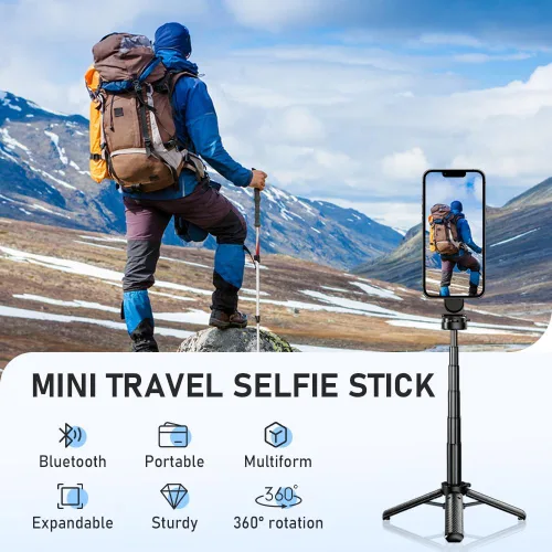 Vista 2 de 2025 Nuevo palo magnético multifuncional 4 en 1 para selfie, trípode universal de rotación de 360° con control remoto, trípode Mag extensible
