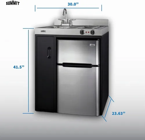 Vista 3 de Summit C30ELBK - Cocina todo en uno de 30 pulgadas, negro/acero inoxidable