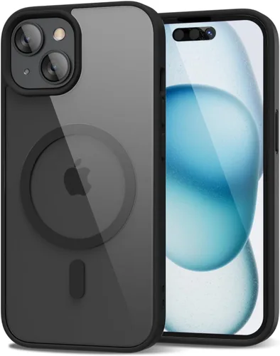 Vista 101 de oakxco Funda magnética transparente compatible con Magsafe, bonita funda delgada y transparente de poliuretano termoplástico no amarillenta, carcasa