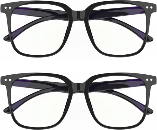 Vista 9 de Oversized Square Blue Light Blocking Glasses for Women Men, Anti Glare Computer Glasses, Reduce Eye Strain