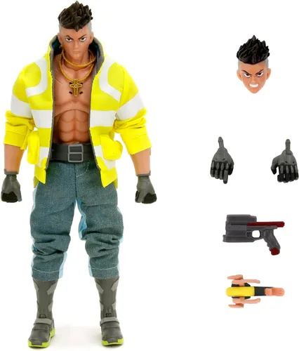 Vista 3 de Jada Cyberpunk Edgerunners David Martinez - Figura de acción a escala 1:12 - Figura articulada de 15 cm altamente coleccionable con accesorios