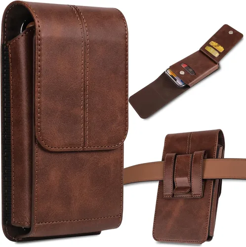 Vista 8 de Funda de cuero para teléfono con tarjetero y soporte para tarjetas, compatible con iPhone 15, 15 Pro, 14, 14 Pro, 13, 13 Pro, 12, 12 Pro, 11, 11
