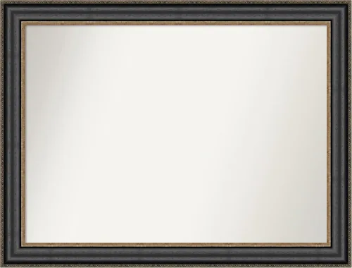 Vista 571 de Amanti Art Espejo personalizado, espejo de baño negro puente, espejo de pared o espejo de tocador de baño sobre el fregadero (26 x 26 pulgadas)
