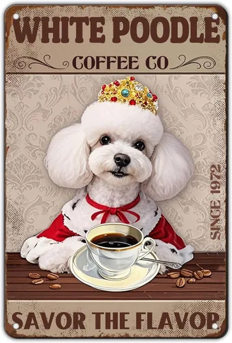 Vista 17 de KIYOYO Basset Hound Dog - Cartel de metal vintage de hound con texto en inglés "Before Coffee After Coffee" (Antes del café después del café)
