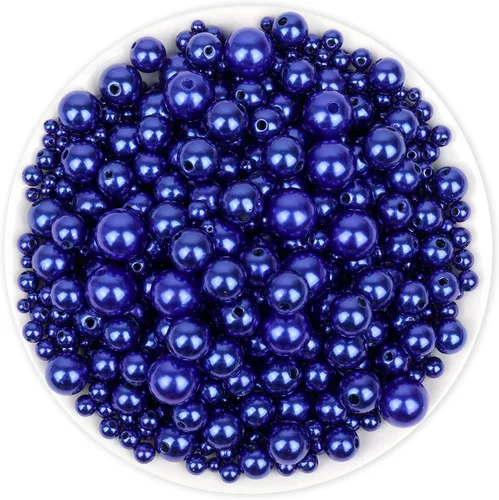 Vista 10 de Anezus 2205 Piezas Perlas Negras para Manualidades, Tamaños Surtidos de Perlas Falsas, Perlas para Coser, Perlas Sueltas a Granel con Agujeros