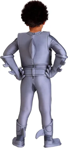 Vista 3 de Official Shark Boy and Lava Girl Toddler Gray Shark Boy Costume, Boys Superhero Jumpsuit Costume