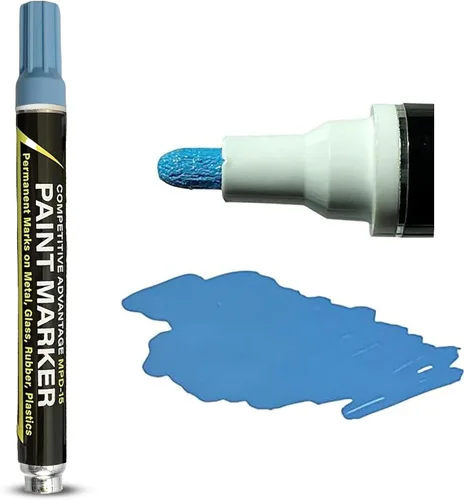 Vista 11 de Marcadores de Pintura Esmaltada Competitive Advantage MPD-15 NEGRO - 1 Paquete Marcas Permanentes en Metal, Vidrio, Goma, Plástico y más