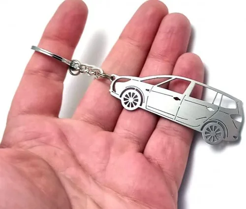 Vista 6 de Llavero con anillo adecuado para Opel Zafira C Tourer entusiastas de los automóviles Cadena colgante de llave de acero regalo de automóvil