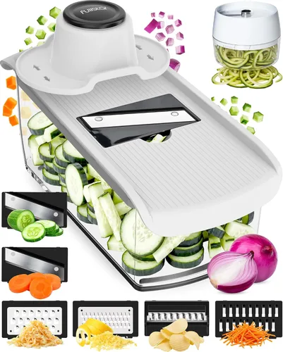 Vista 12 de Fullstar Cortador y rallador de verduras Pro Mandoline con recipiente