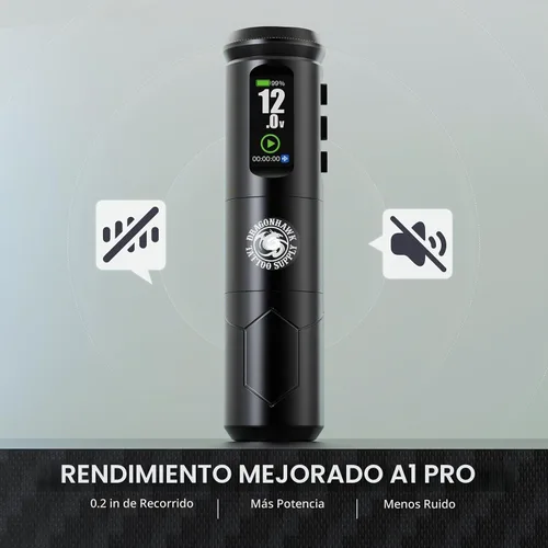 Vista 8 de Dragonhawk A1 Pro Kit de pistola de tatuaje inalámbrica para principiantes