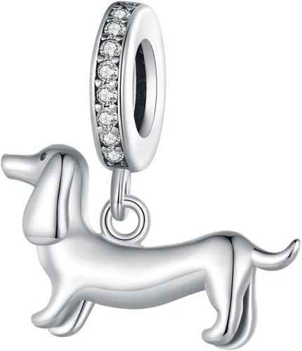Vista 36 de Abalorios de plata de ley para pulseras, collares, familia para siempre, circonita cúbica, regalo de joyería para mujeres