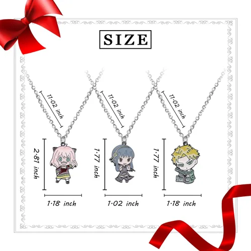 Vista 2 de Collar familiar de anime Pendnt Anya Forger Anime Cosplay Collares regalo para fanáticos, regalos para niños, adolescentes, adultos, amantes