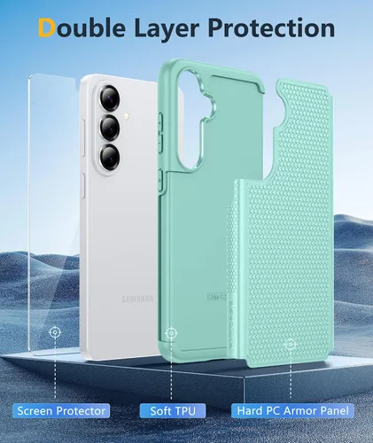 Vista 895 de FNTCASE Funda para iPhone 17 Pro: Fundas delgadas translúcidas de color azul claro compatibles con MagSafe, protección completa de la cámara