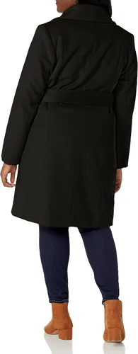 Vista 2 de Cole Haan Abrigo de lana con cinturón para mujer, estilo clásico y elegante para todo el año