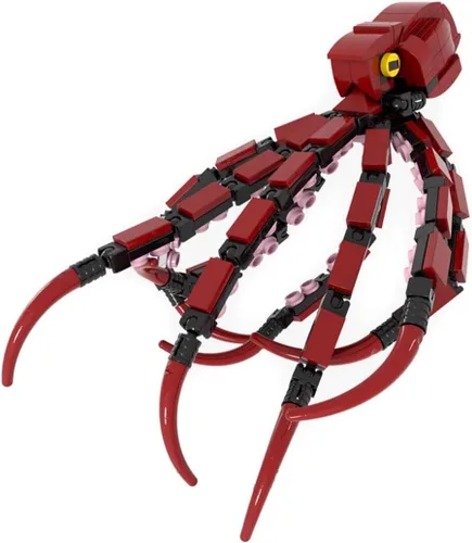 Vista 3 de Aetheria MOC - Juego de construcción de pulpo, criatura marina profunda, pulpo, bloques de construcción, ladrillos decorativos creativos