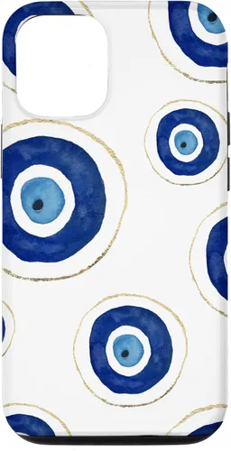 Vista 28 de Funda para teléfono con diseño de amuleto contra el mal de ojo, color blanco para iPhone 17