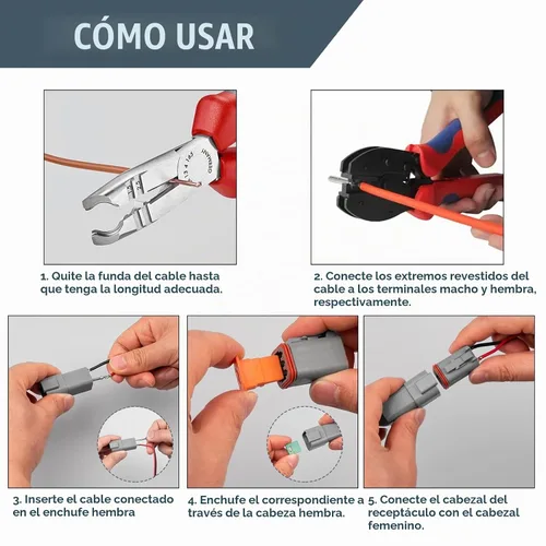 Vista 7 de Kit de conectores Deutsch DT de 228 piezas, conectores grises de 2, 3, 4, 6, 8 y 12 pines, kit de conectores Weatherpack 14-18 AWG, serie DT