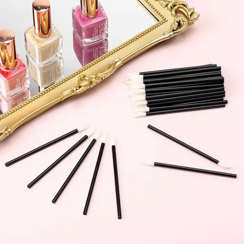 Vista 6 de 700 varitas de labios desechables – Cepillos de labios, lápiz labial y aplicadores de brillo – Herramienta de belleza sin pelusa