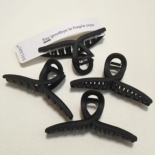 Vista 14 de Pinzas para el cabello de 4.3 pulgadas, grandes, antideslizantes, grandes mate, clip de mariposa para cabello fino y grueso, paquete de 4