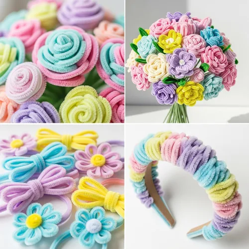 Vista 4 de Caydo 500 piezas de limpieza de pipas pastel artesanal Macarons