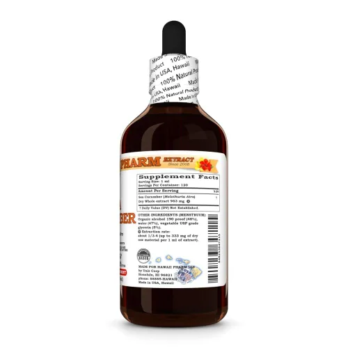 Vista 3 de HawaiiPharm - Extracto líquido de pepino de mar (Cucumaria Frondosa) 4 onzas líquidas
