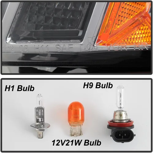 Vista 7 de ACANII - Faros de repuesto halógeno para Cadillac CTS 2008-2013, lado del conductor y del pasajero