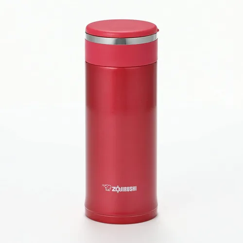Vista 6 de Zojirushi SM-JE36-RC - Botella de agua con tornillo, taza de acero inoxidable, 12.2 onzas líquidas (0.36 L), color rojo transparente