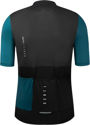 Vista 2 de Maillot de ciclismo para hombre, manga corta, para bicicleta de carretera, camiseta de bicicleta, con bolsillo con cremallera, UPF 50+, ligera