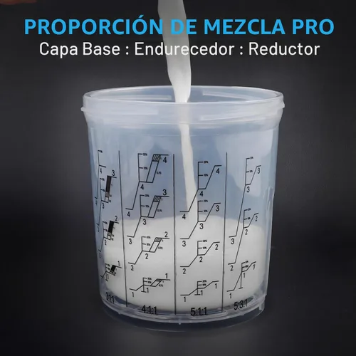 Vista 7 de Sistema de Vasos de Pintura Desechables de 20 Onzas (600ml) Kit - Paquete de 50 Vasos de Pintura con Tapas, 2 Vasos Duros con Anillo Retenedor, 20