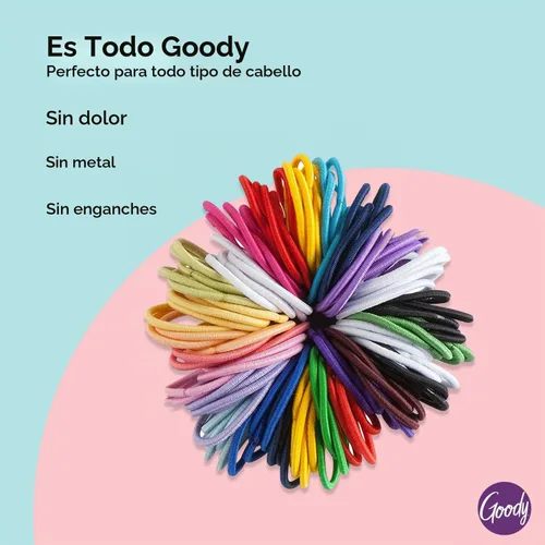 Vista 3 de Goody Bandas Elásticas para el Cabello Ouchless para Niños – Sin Tirones, Sin Roturas, Sujeción Sin Enredos para Cabello Fino – 40