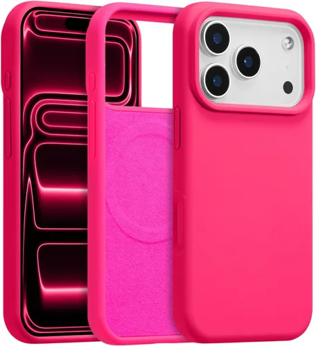 Vista 385 de Funda magnética de silicona para iPhone 13 Pro, color blanco antiguo [Compatible con Magsafe] [Forro de microfibra suave antiarañazos], funda