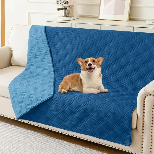 Vista 22 de hyha - Manta impermeable para cama de perro, mantas suaves para mascotas, funda impermeable para sofá para perros, fundas reversibles lavables